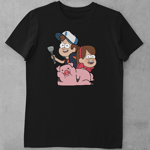 Дитяча футболка для дівчаток Gravity Falls Dipper and Mabel