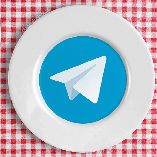 Тарелка с рисунком Telegram