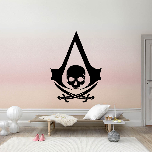 Наклейки на стену  Assassin's Creed Pirate black