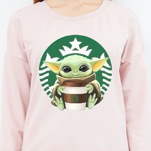 Свитшот baby yoda starbucks