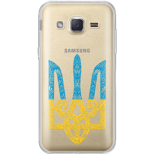 Чехол BoxFace Samsung J200H Galaxy J2 Жовто-блакитний Тризуб