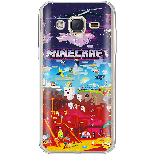 Чехол BoxFace Samsung J200H Galaxy J2 Minecraft World Beyond