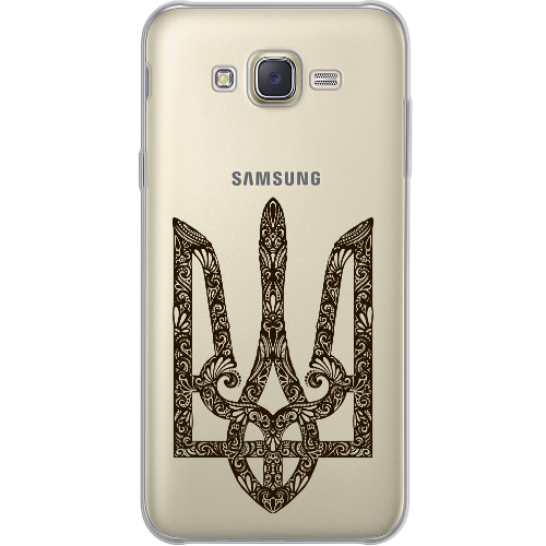 Чехол BoxFace Samsung J700H Galaxy J7 Ukrainian Black Trident