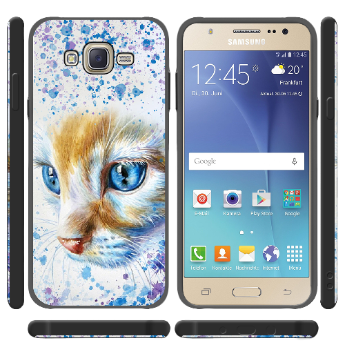Чехол BoxFace Samsung J700H Galaxy J7 Голубоглазый Кот