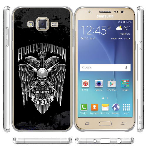 Чехол BoxFace Samsung J700H Galaxy J7 Harley Davidson skull and eagles