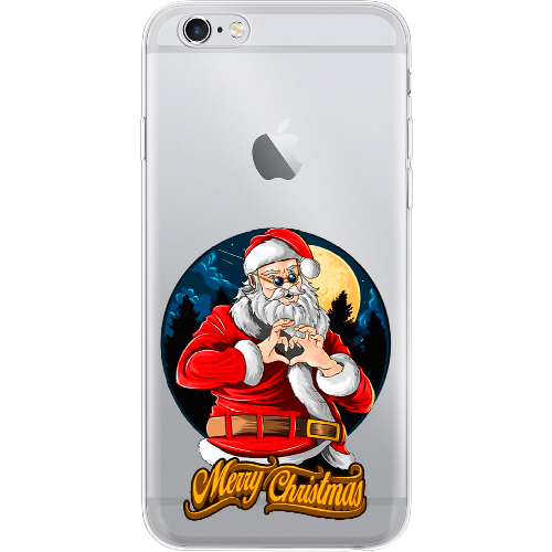 Чехол Boxface iPhone 6 Cool Santa and heart