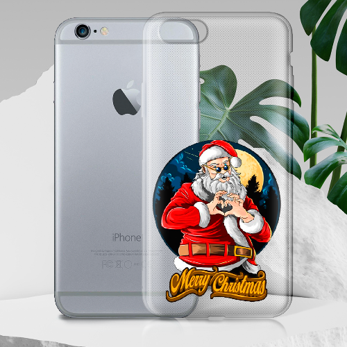 Чехол Boxface iPhone 6 Cool Santa and heart