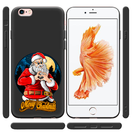 Чехол Boxface iPhone 6 Cool Santa and heart