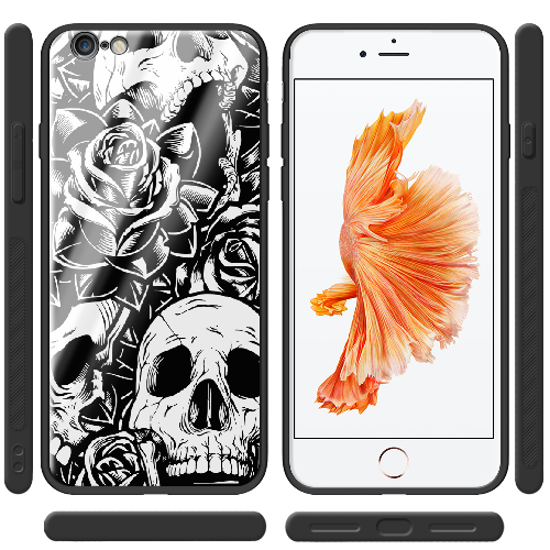 Чехол Boxface iPhone 6 Skull and Roses