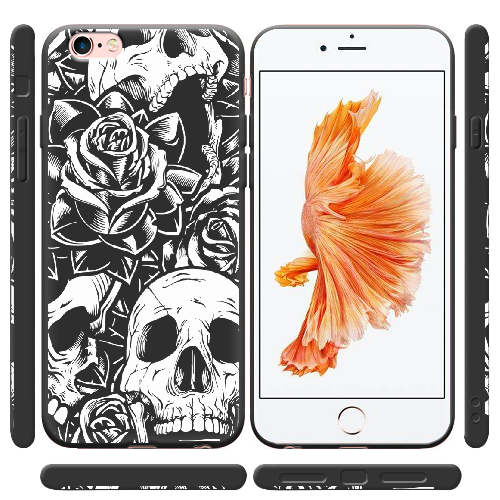 Чехол Boxface iPhone 6 Skull and Roses