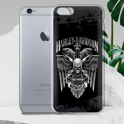 Чехол Boxface iPhone 6 Harley Davidson skull and eagles