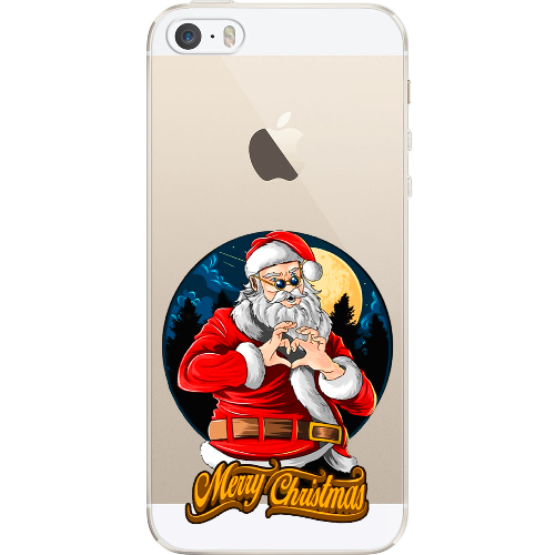 Чехол BoxFace iPhone 5 5S 5SE Cool Santa and heart