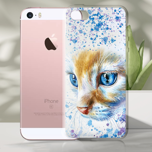 Чехол BoxFace iPhone 5 5S 5SE Голубоглазый Кот