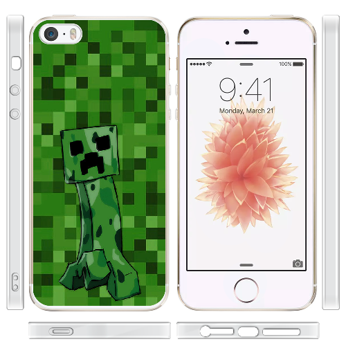 Чехол BoxFace iPhone 5 5S 5SE Minecraft Creeper