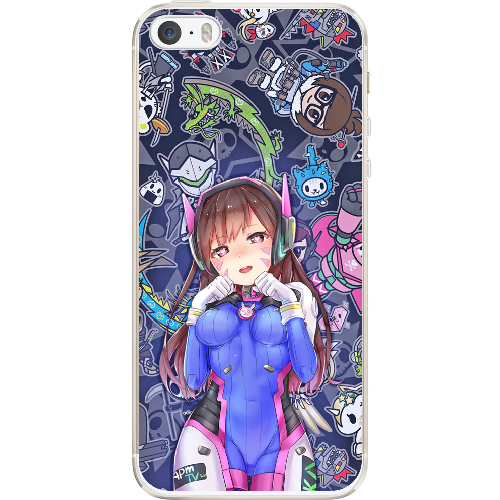 Чехол BoxFace iPhone 5 5S 5SE Overwatch D.VA