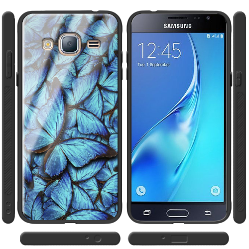 Чехол BoxFace Samsung J320 Galaxy J3 лазурные бабочки