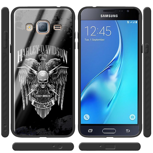 Чехол BoxFace Samsung J320 Galaxy J3 Harley Davidson skull and eagles