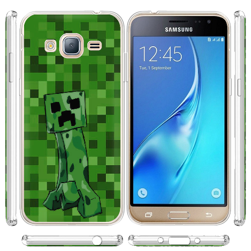 Чехол BoxFace Samsung J320 Galaxy J3 Minecraft Creeper