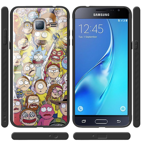 Чехол BoxFace Samsung J320 Galaxy J3 Rick and Morty все герои