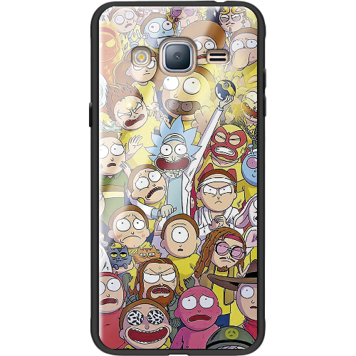 Чехол BoxFace Samsung J320 Galaxy J3 Rick and Morty все герои