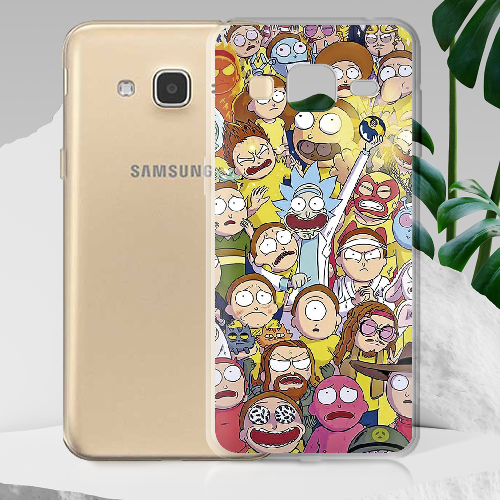 Чехол BoxFace Samsung J320 Galaxy J3 Rick and Morty все герои