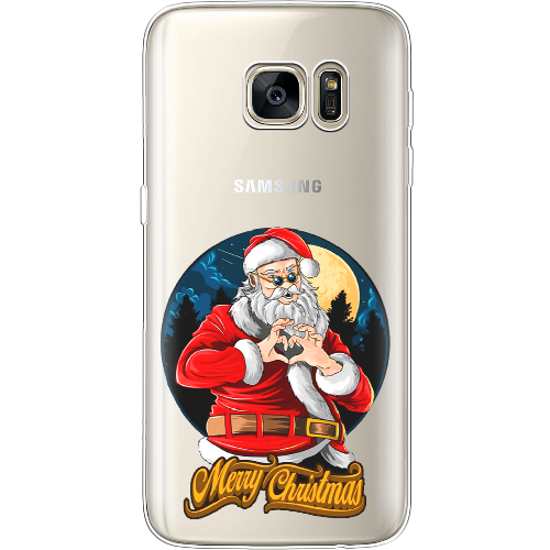Чехол BoxFace Samsung G930 Galaxy S7 Cool Santa and heart