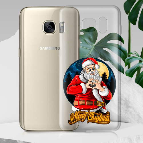 Чехол BoxFace Samsung G930 Galaxy S7 Cool Santa and heart