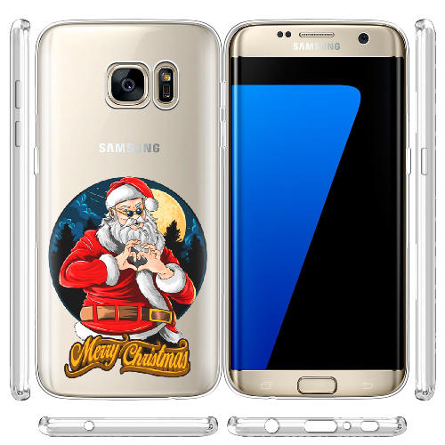 Чехол BoxFace Samsung G930 Galaxy S7 Cool Santa and heart