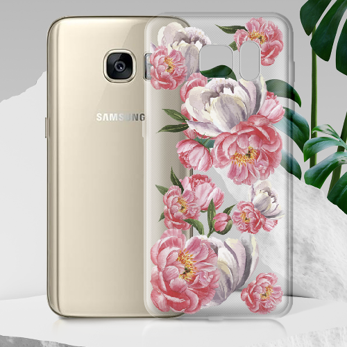 Чехол BoxFace Samsung G930 Galaxy S7 Акварельные Пионы