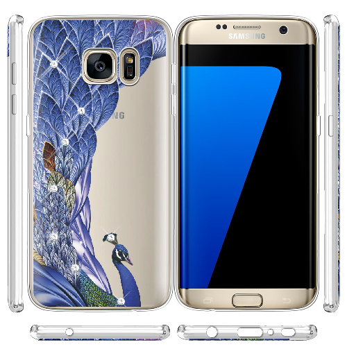Чехол BoxFace Samsung G930 Galaxy S7 Павлин со стразами