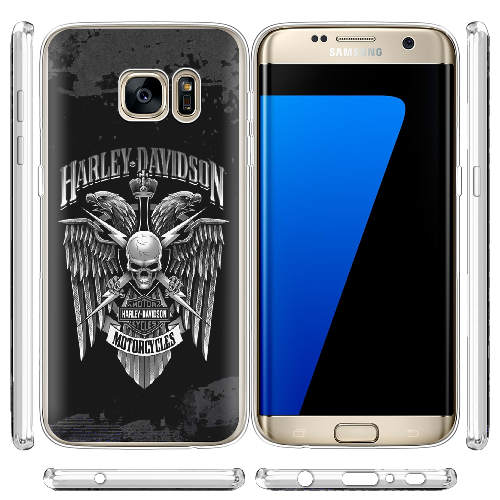 Чехол BoxFace Samsung G930 Galaxy S7 Harley Davidson skull and eagles