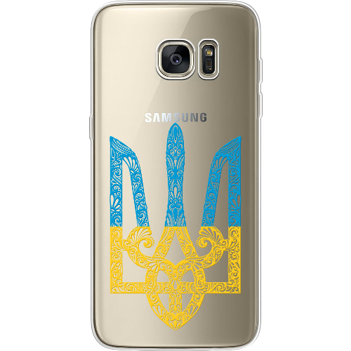 Чехол BoxFace Samsung G935 Galaxy S7 Edge Жовто-блакитний Тризуб