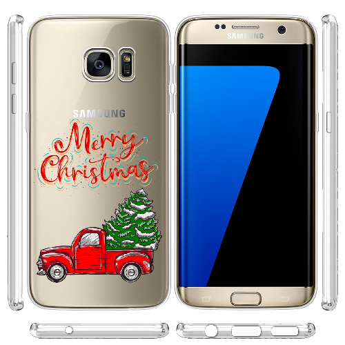 Чехол BoxFace Samsung G935 Galaxy S7 Edge Holiday Car Merry Christmas