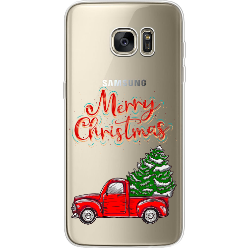 Чехол BoxFace Samsung G935 Galaxy S7 Edge Holiday Car Merry Christmas