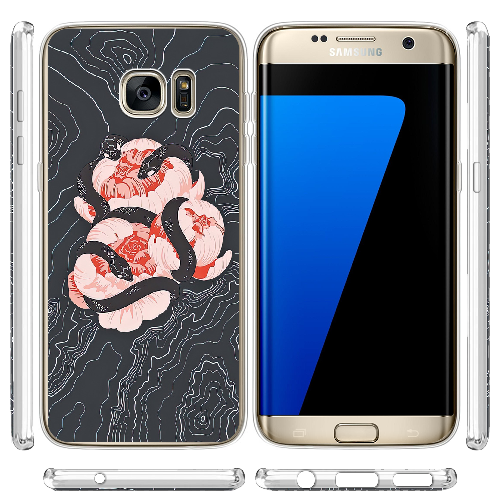 Чехол BoxFace Samsung G935 Galaxy S7 Edge Snake Rose