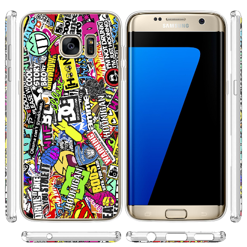 Чехол BoxFace Samsung G935 Galaxy S7 Edge Multicolored Inscriptions