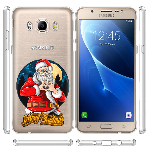 Чехол BoxFace Samsung J710 Galaxy J7 2016 Cool Santa and heart