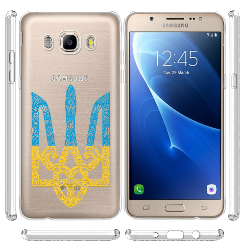 Чехол BoxFace Samsung J710 Galaxy J7 2016 Жовто-блакитний Тризуб