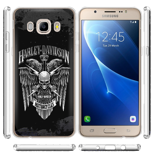 Чехол BoxFace Samsung J710 Galaxy J7 2016 Harley Davidson skull and eagles
