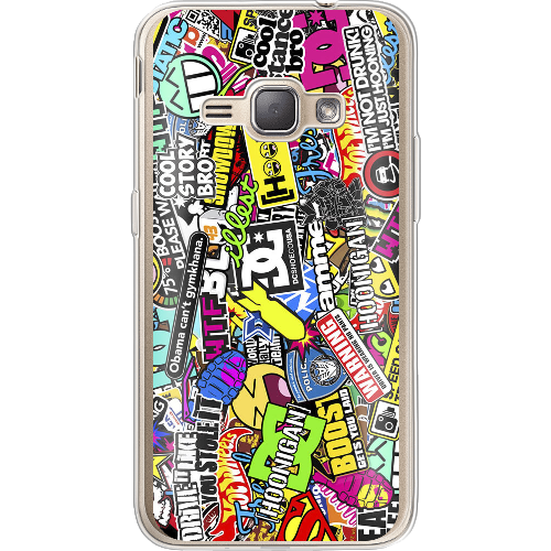 Чехол BoxFace Samsung J120H Galaxy J1 2016 Multicolored Inscriptions