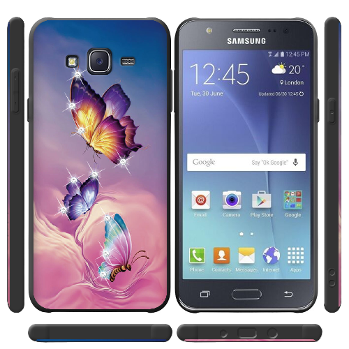 Чехол BoxFace Samsung J500H Galaxy J5 Бабочки со стразами