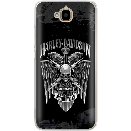 Чехол Boxface Huawei Y6 Pro Harley Davidson skull and eagles