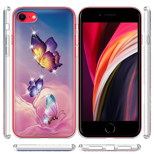 Чехол BoxFace Apple iPhone 7/8 SE  2020 Бабочки со стразами