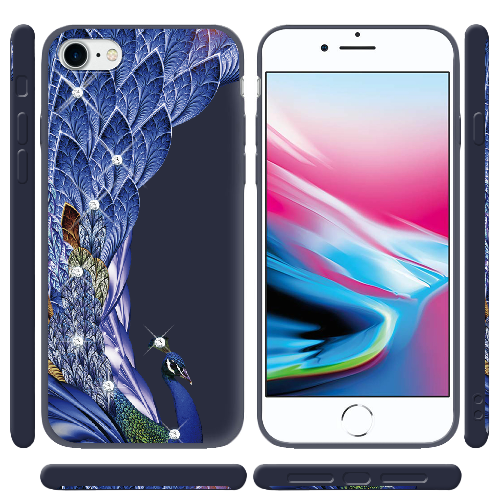 Чехол BoxFace Apple iPhone 7/8 SE  2020 Павлин со стразами