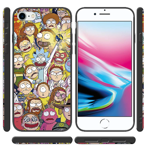 Чехол BoxFace Apple iPhone 7/8 SE  2020 Rick and Morty все герои