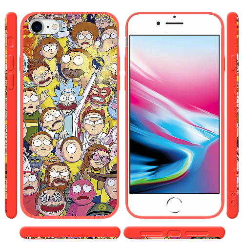 Чехол BoxFace Apple iPhone 7/8 SE  2020 Rick and Morty все герои