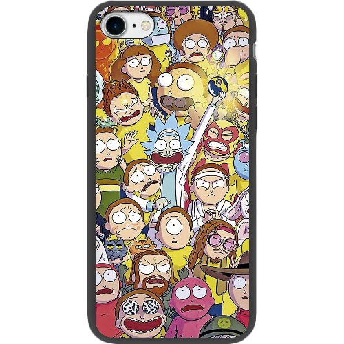 Чехол BoxFace Apple iPhone 7/8 SE  2020 Rick and Morty все герои