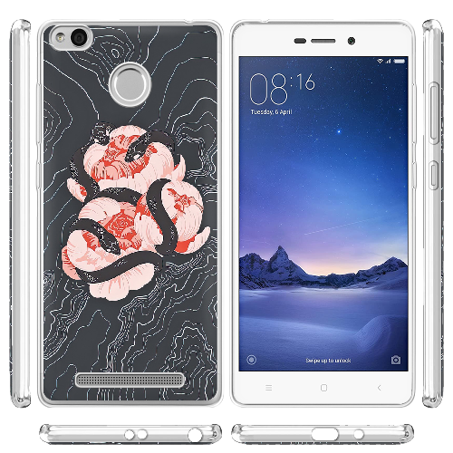 Чехол Boxface Xiaomi Redmi 3s / 3x Snake Rose