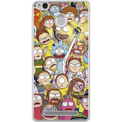 Чехол Boxface Xiaomi Redmi 3s / 3x Rick and Morty все герои