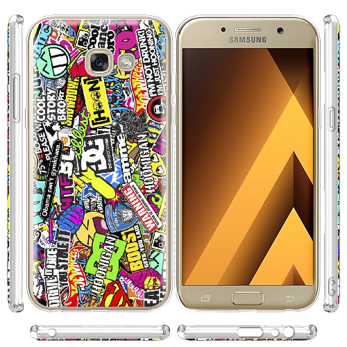 Чехол Boxface Samsung A520 Galaxy A5 2017 Multicolored Inscriptions